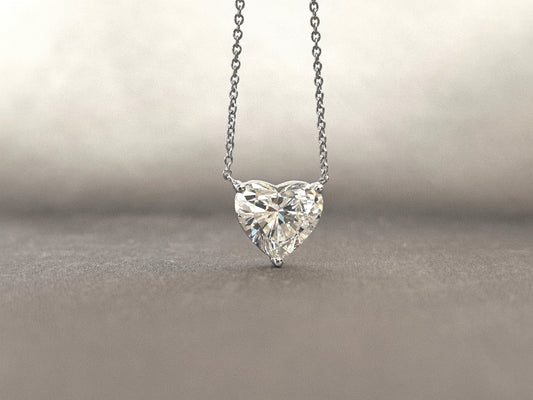 Heart Cut Lab Grown Diamond Necklace