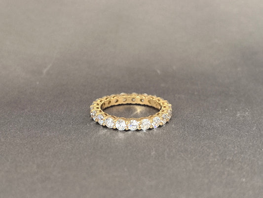Round Lab Diamond Eternity Band | 14K Gold | Stackable & Timeless