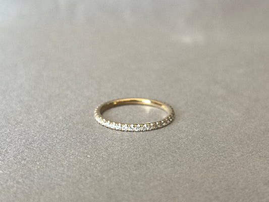 Ultra Thin Full Eternity Band | 14K Gold | Stackable Elegance