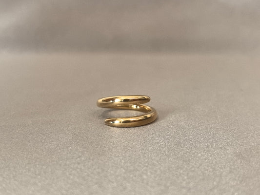 Unisex Twisted Plain Band | 14K Gold | Minimalist & Timeless