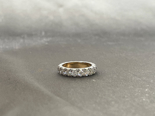 Round Diamond Eternity Band | 14K White Gold Ring | Lab Grown Diamond Ring | Full Eternity Band | Wide Band Ring | Substantial Band | Solid Band Design