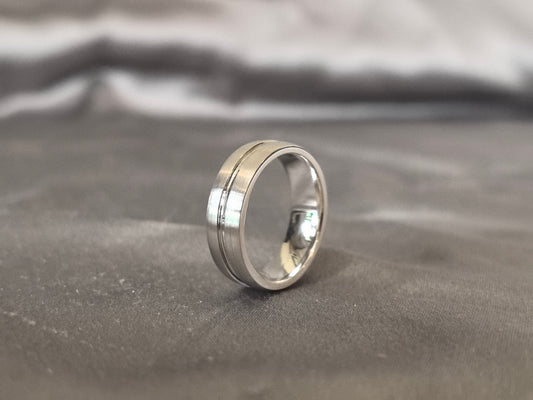 BM-003|Minimalist men’s wedding band|Durable scratch-resistant|Comfort-fit rounded inner band