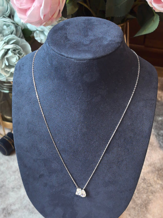 N-011 | Lab-Grown Diamond Toi et Moi Pendant Necklace | Prong-Set |Minimalist Two-Stone Diamond | (Copy)
