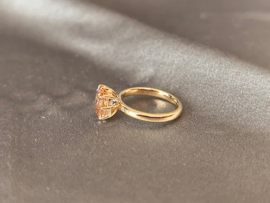 RD-005 | Fancy Brown Diamond Radiant-Cut Solitaire Ring | Prong-Set | Elegant Non-Traditional Engagement Ring
