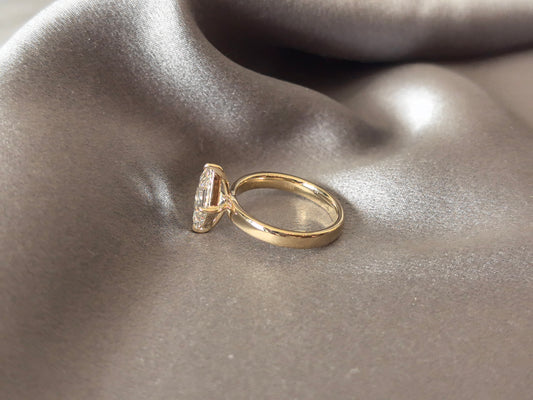 MA-012 | Kite-Cut Lab-Grown Diamond Solitaire Ring | Prong-Set | Refined Low-Profile Comfort-Fit Ring
