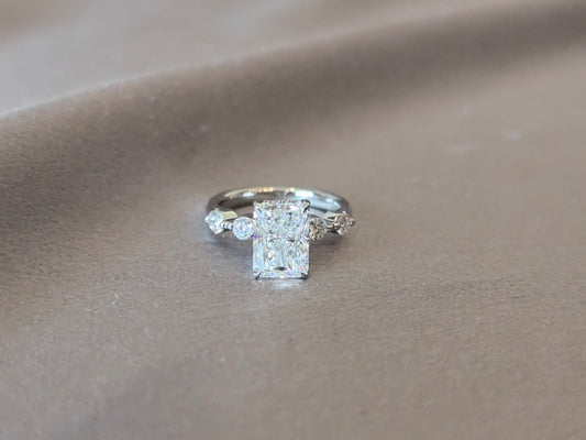 RD-003 | Radiant-Cut Diamond Split Shank Ring | Prong-Set | Hypoallergenic Fine Jewelry | Comfort-Fit Design for All-Day Wear