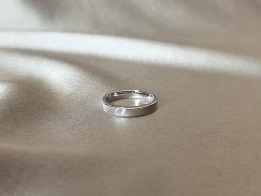 BM-012 | Satin & Polished Two-Tone Finish Wedding Band | Durable Satin Center Section | Sleek Brushed & Polished Design
