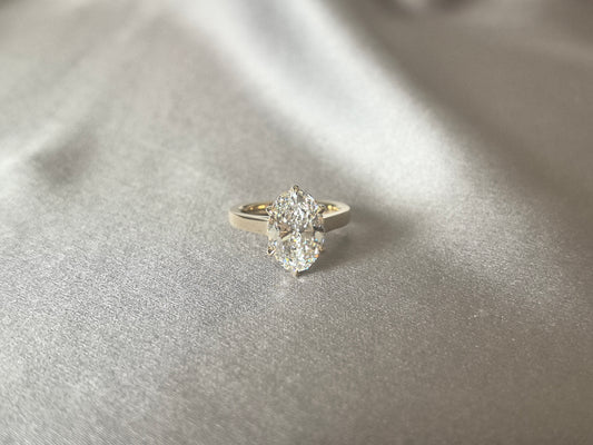 OV-058| Oval-Cut Diamond Solitaire Engagement Ring | Prong-Set | Elegant Engagement & Promise Ring