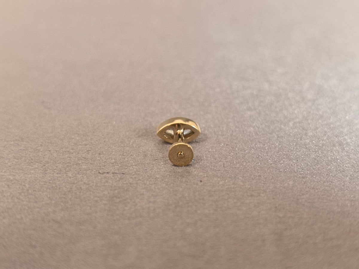Juno Diamond E-050 | 1 Carat Total Weight Marquise Lab-Grown Diamond Full-Bezel Stud Earrings In Yellow Gold Earrings