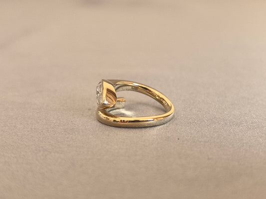 Juno Diamond MA-081 | 1 Carat Marquise-Cut Lab-Grown Diamond Wrap-Around Bezel Ring Ring