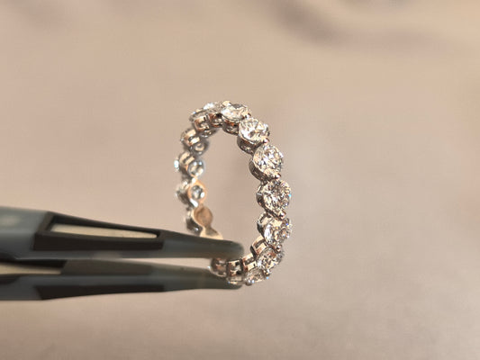 Juno Diamond RO-059 | Shared-Prong Round Lab-Grown Diamond Eternity Ring in White Gold Ring