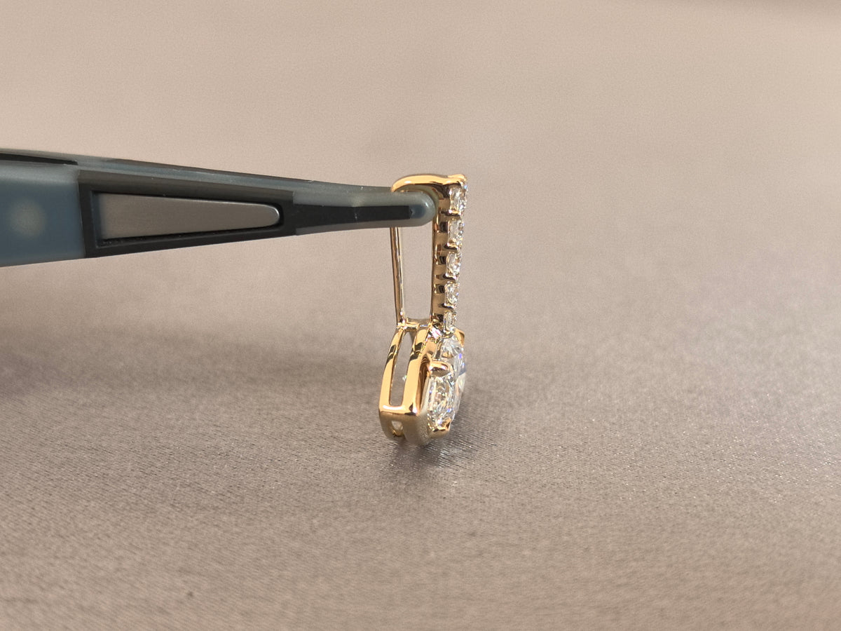 Juno Diamond P-020 | Marquise-Cut Lab-Grown Diamond Full-Bezel Pendant Pendant