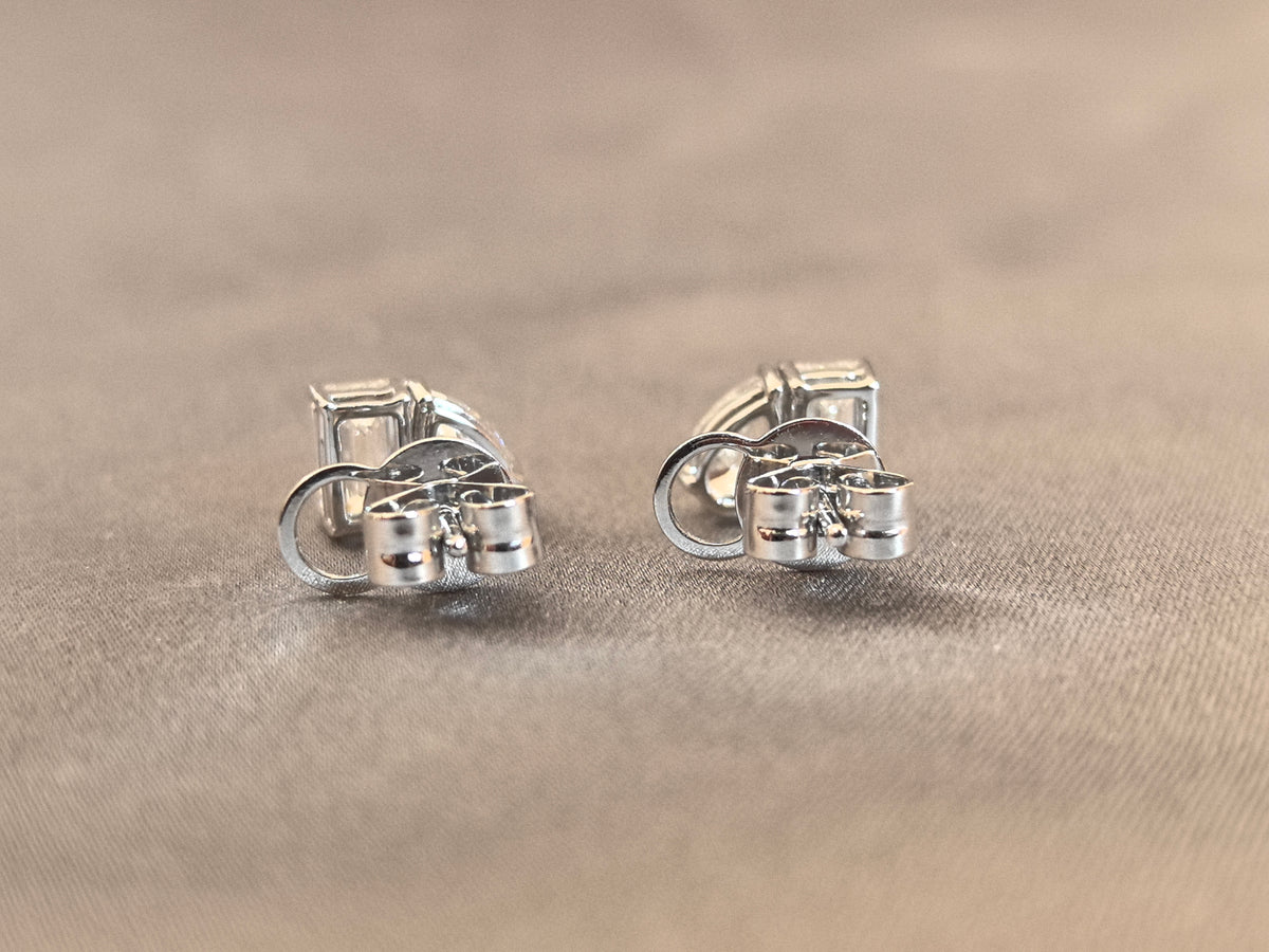Juno Diamond E-053 | 2 Carat Mixed-Cut Lab-Grown Diamond Offset Pair Stud Earrings Earrings