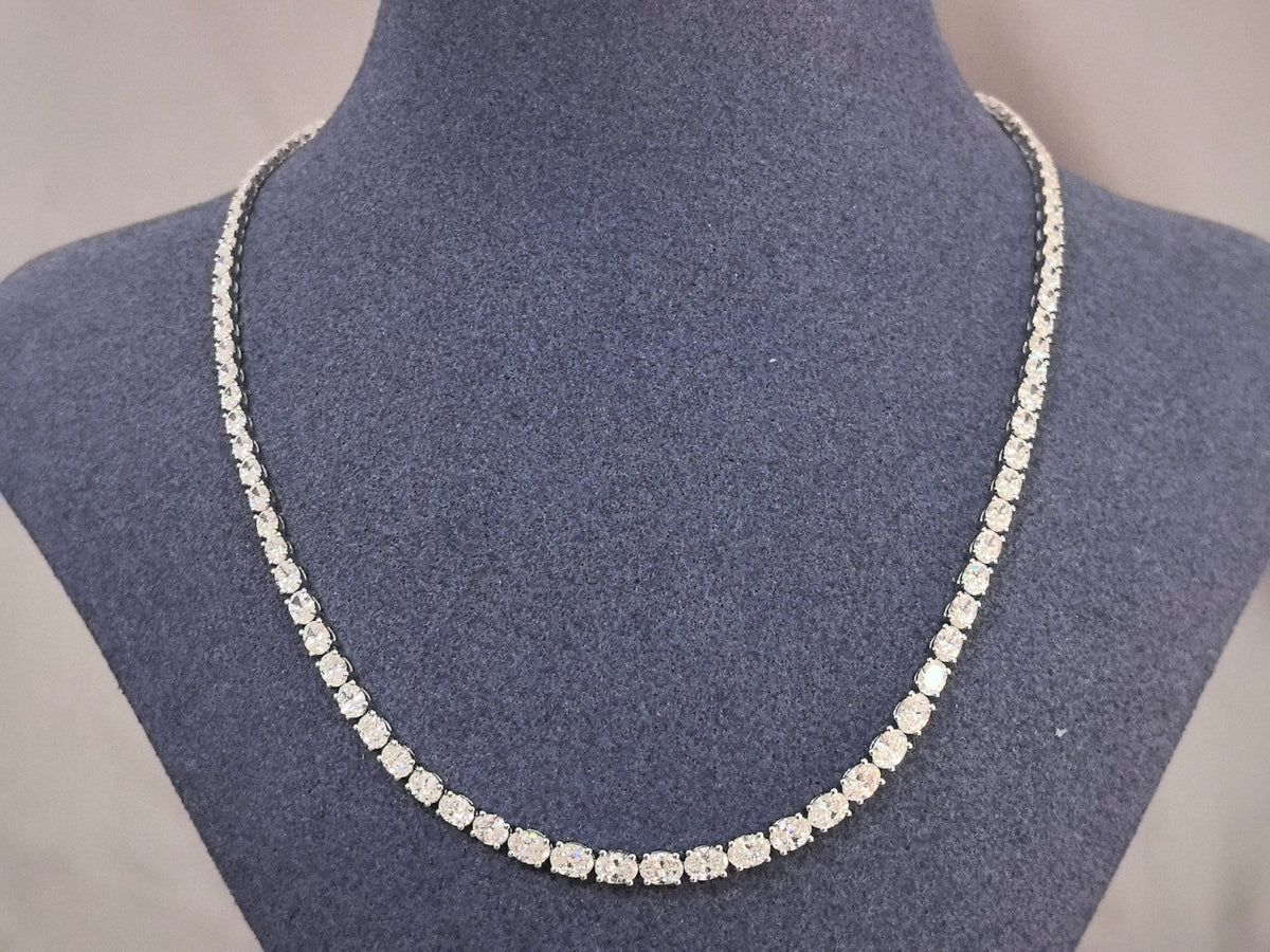Juno Diamond N-044 | Round Lab-Grown Diamond Continuous Tennis Necklace Necklace