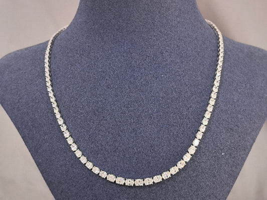 Juno Diamond N-044 | Round Lab-Grown Diamond Continuous Tennis Necklace Necklace