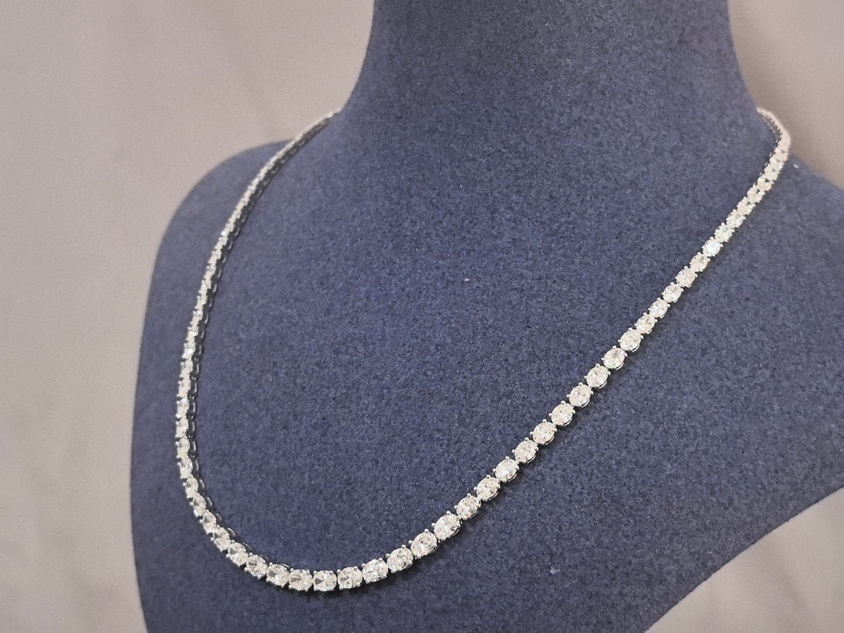 Juno Diamond N-044 | Round Lab-Grown Diamond Continuous Tennis Necklace Necklace
