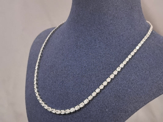 Juno Diamond N-044 | Round Lab-Grown Diamond Continuous Tennis Necklace Necklace