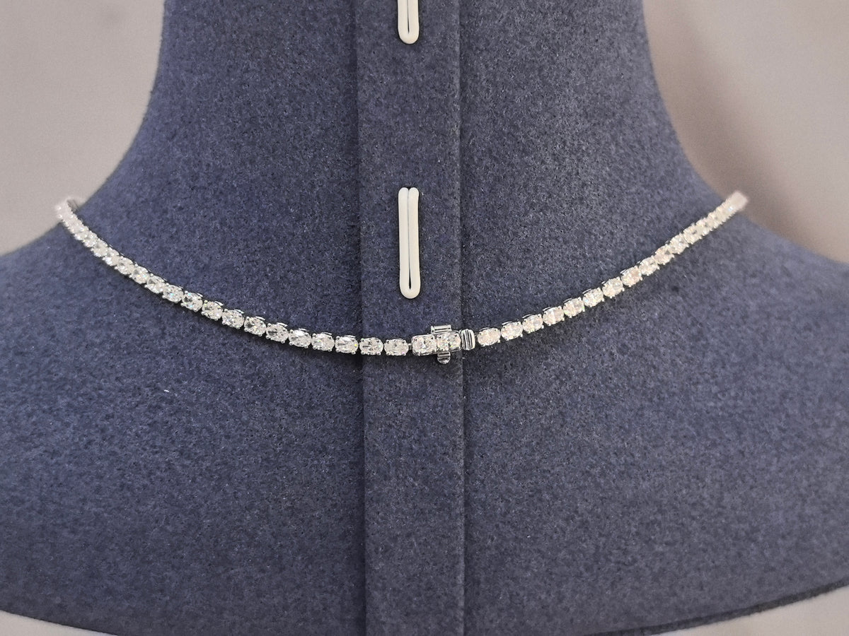 Juno Diamond N-044 | Round Lab-Grown Diamond Continuous Tennis Necklace Necklace