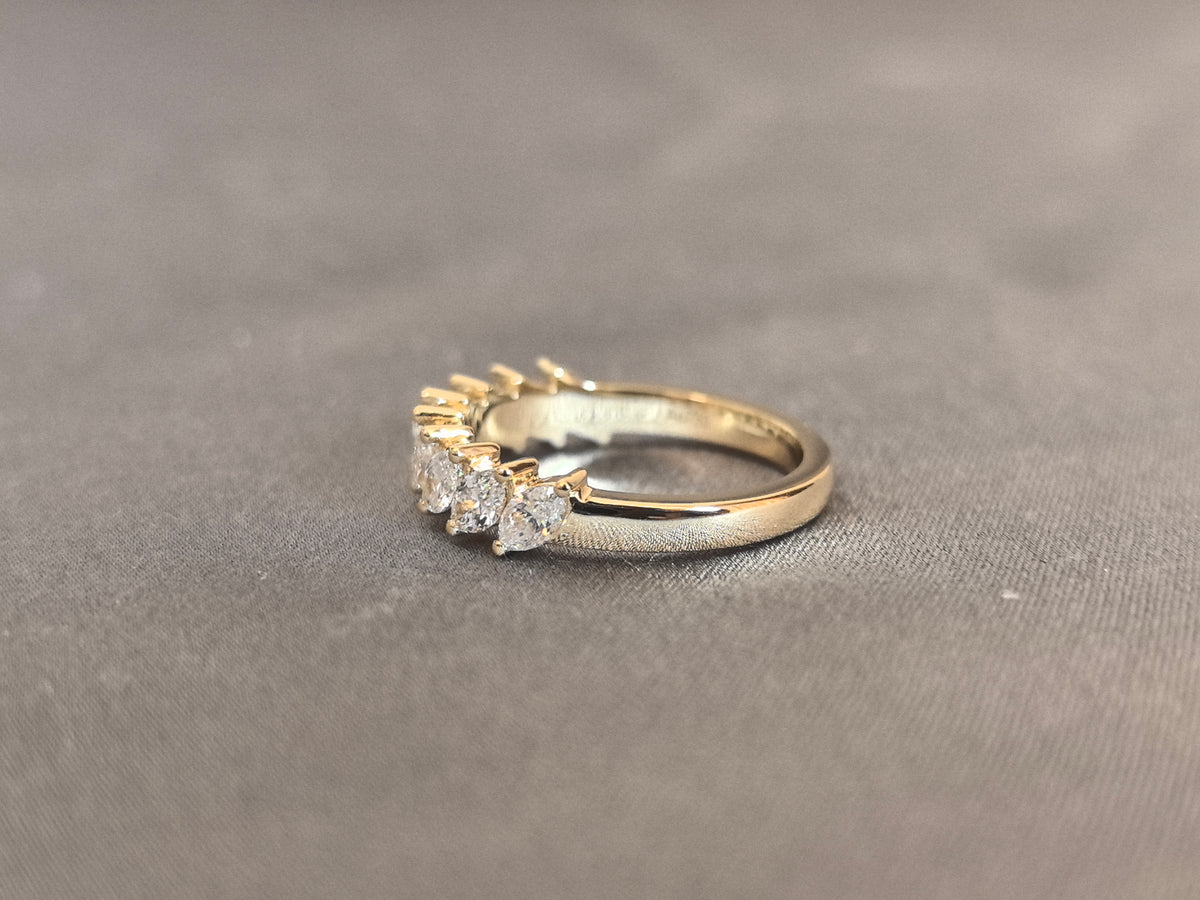 Juno Diamond MX-024 | Nine-Stone Marquise Lab-Grown Diamond Leaf Pattern Ring Ring