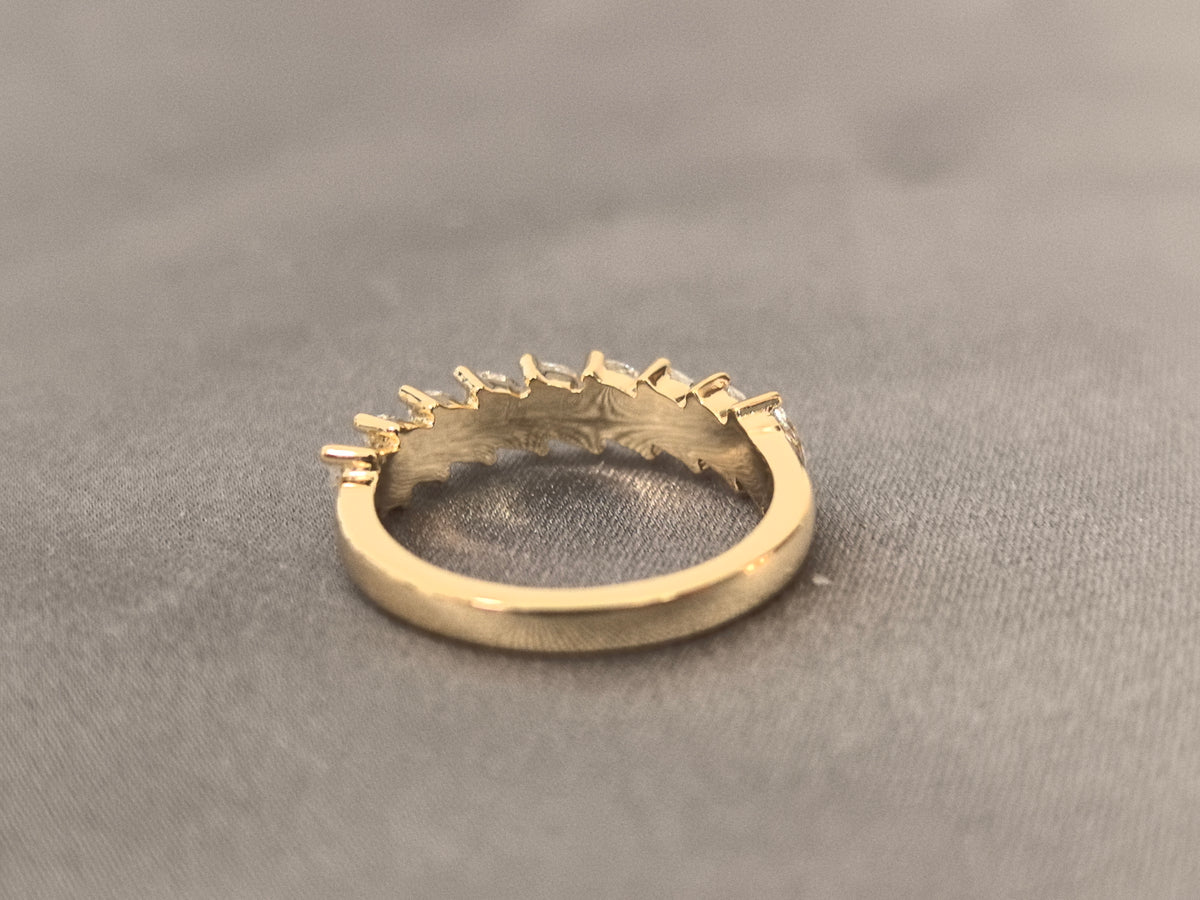 Juno Diamond MX-024 | Nine-Stone Marquise Lab-Grown Diamond Leaf Pattern Ring Ring
