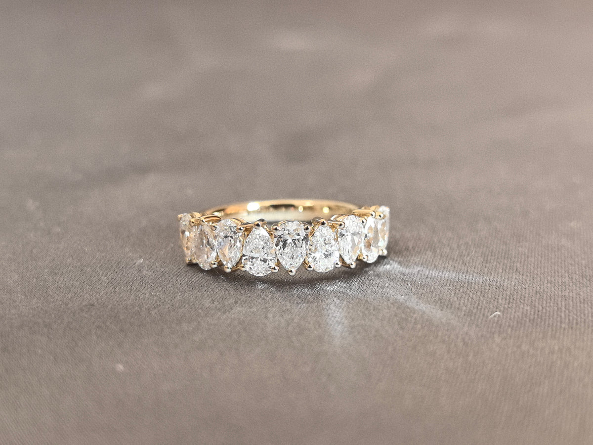 Juno Diamond MX-026 | Eight-Stone Mixed-Shape Lab-Grown Diamond Alternating Pattern Band Ring Ring