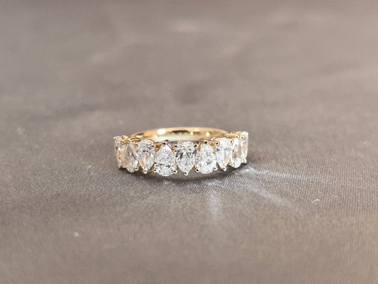 Juno Diamond MX-026 | Eight-Stone Mixed-Shape Lab-Grown Diamond Alternating Pattern Band Ring Ring