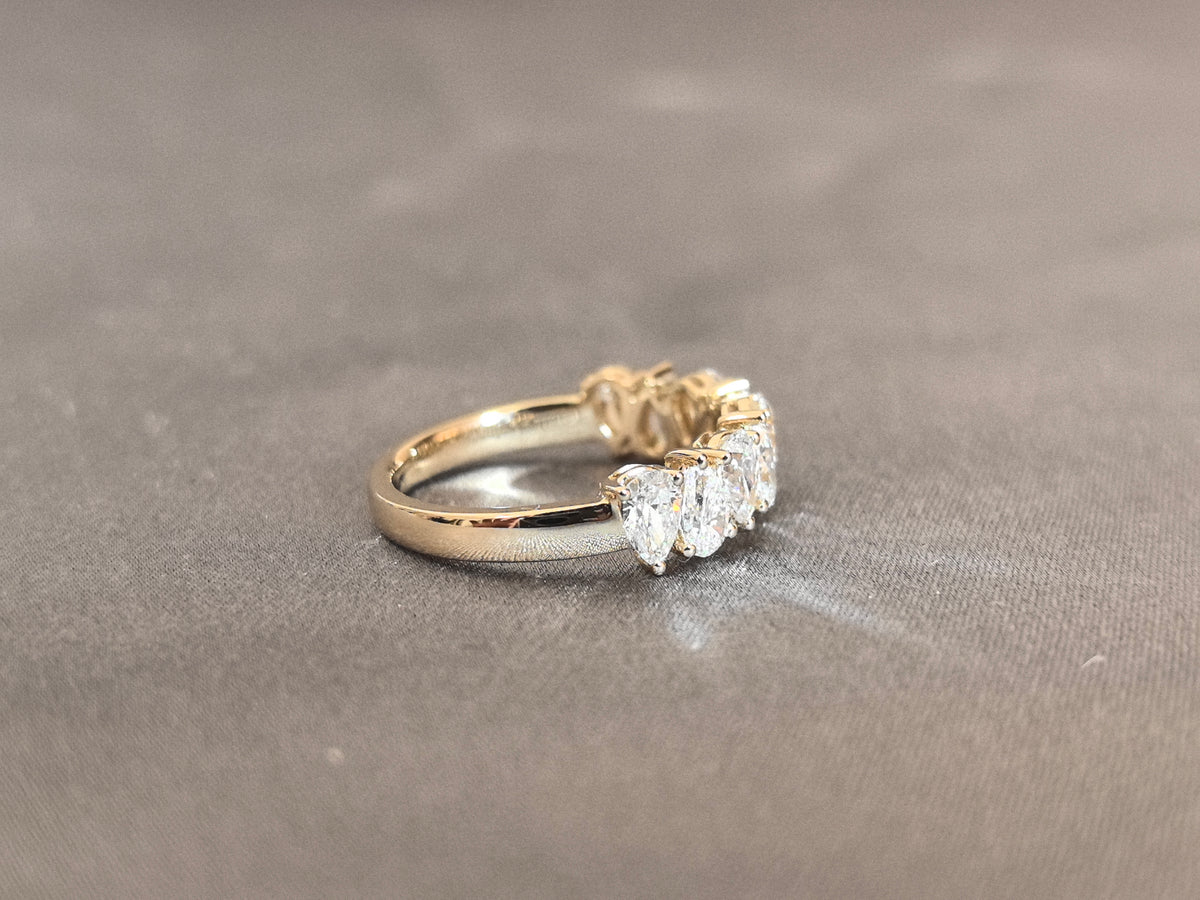 Juno Diamond MX-026 | Eight-Stone Mixed-Shape Lab-Grown Diamond Alternating Pattern Band Ring Ring