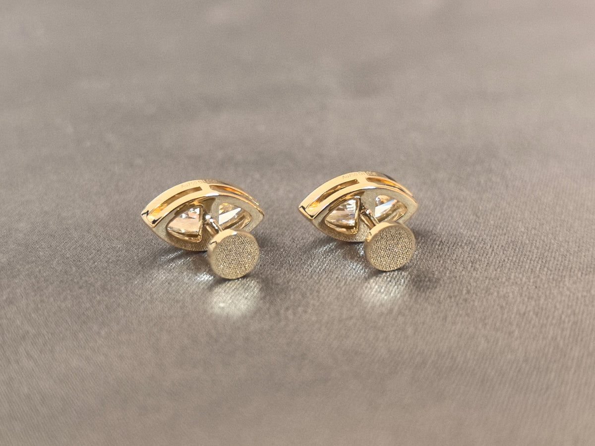 Juno Diamond E-054 | 2 Total Carat Marquise-Cut Lab-Grown Diamond Full-Bezel Stud Earrings Earrings