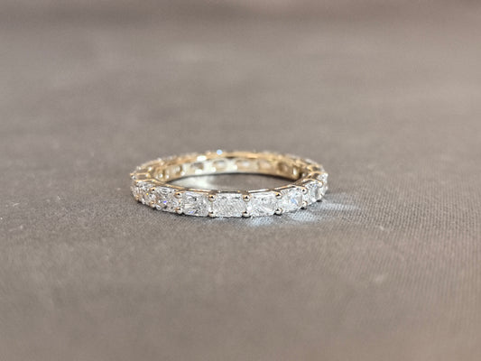Juno Diamond MX-031 | Alternating Radiant and Cushion Mixed-Shape Lab-Grown Diamond Eternity Ring Ring