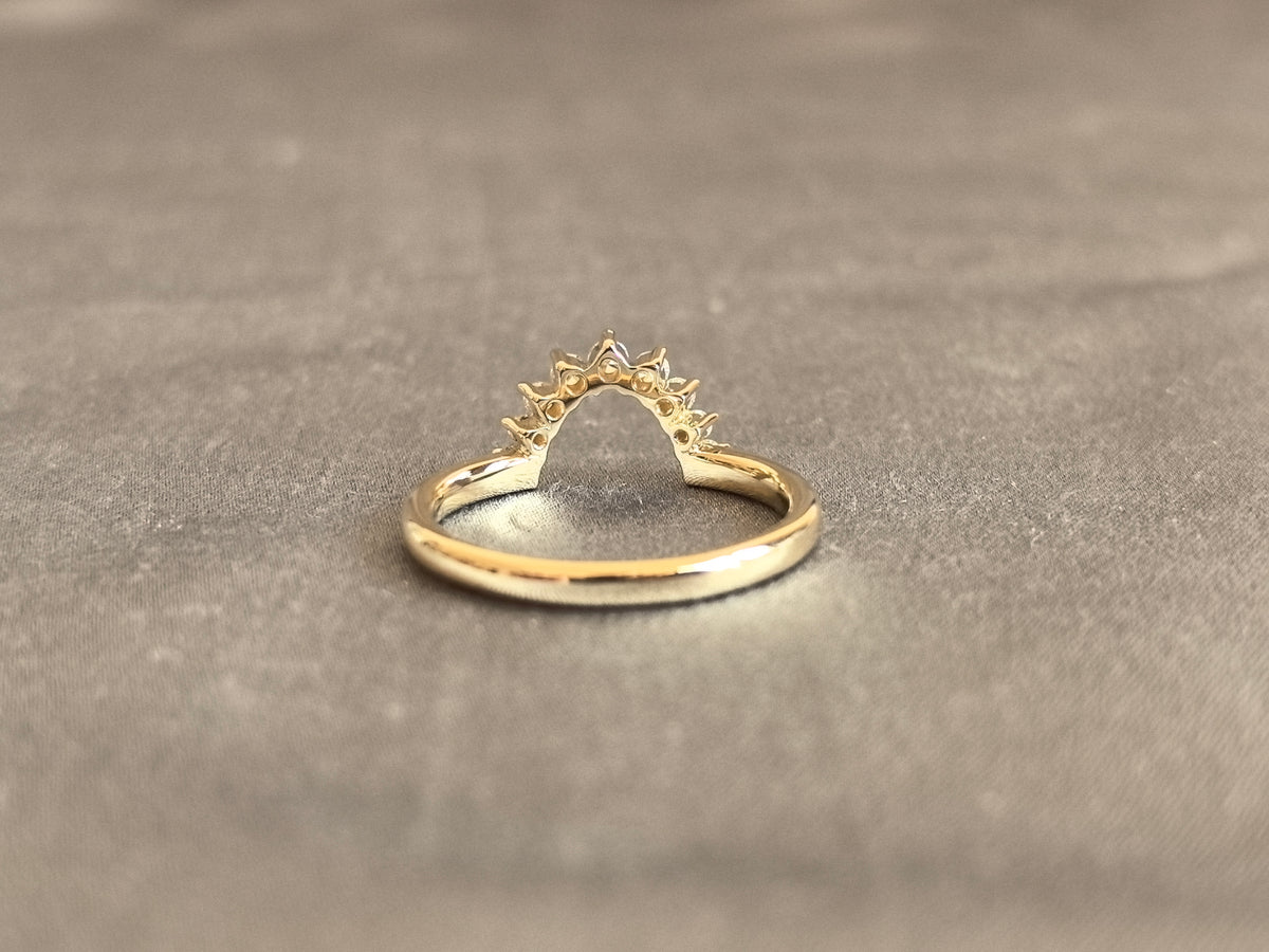 Juno Diamond RO-062 | Juno Ring With Eight Round Lab-Grown Diamonds In Sculptural Arc Ring