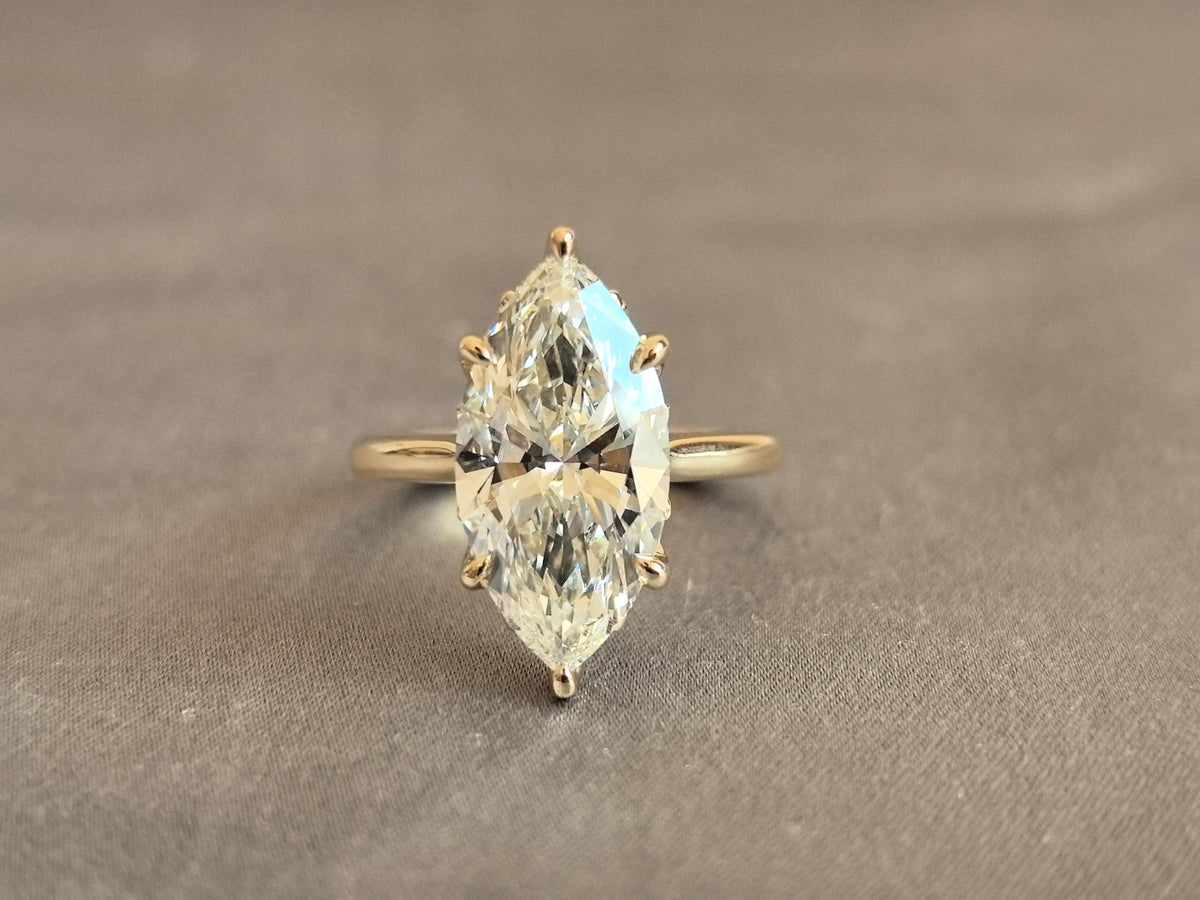 Juno Diamond PE-054 | Pear-Cut Lab-Grown Diamond 1-Stone Prong Ring Ring