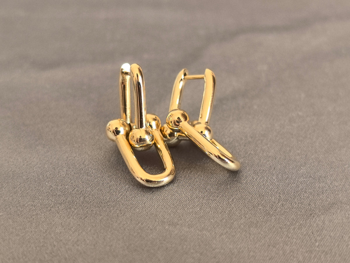 Juno Diamond E-059 | Sculptural Bubble Cluster Yellow Gold Minimal Earrings Earrings