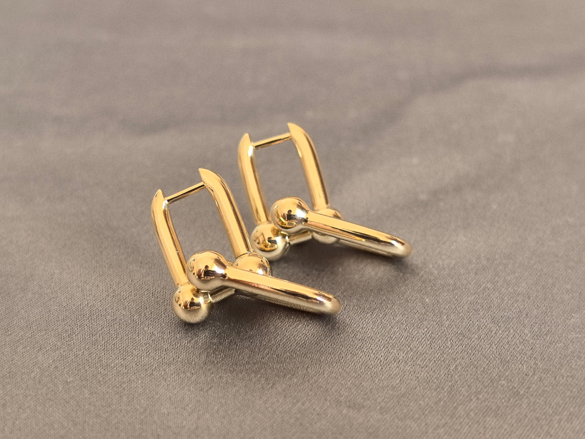 Juno Diamond E-059 | Sculptural Bubble Cluster Yellow Gold Minimal Earrings Earrings