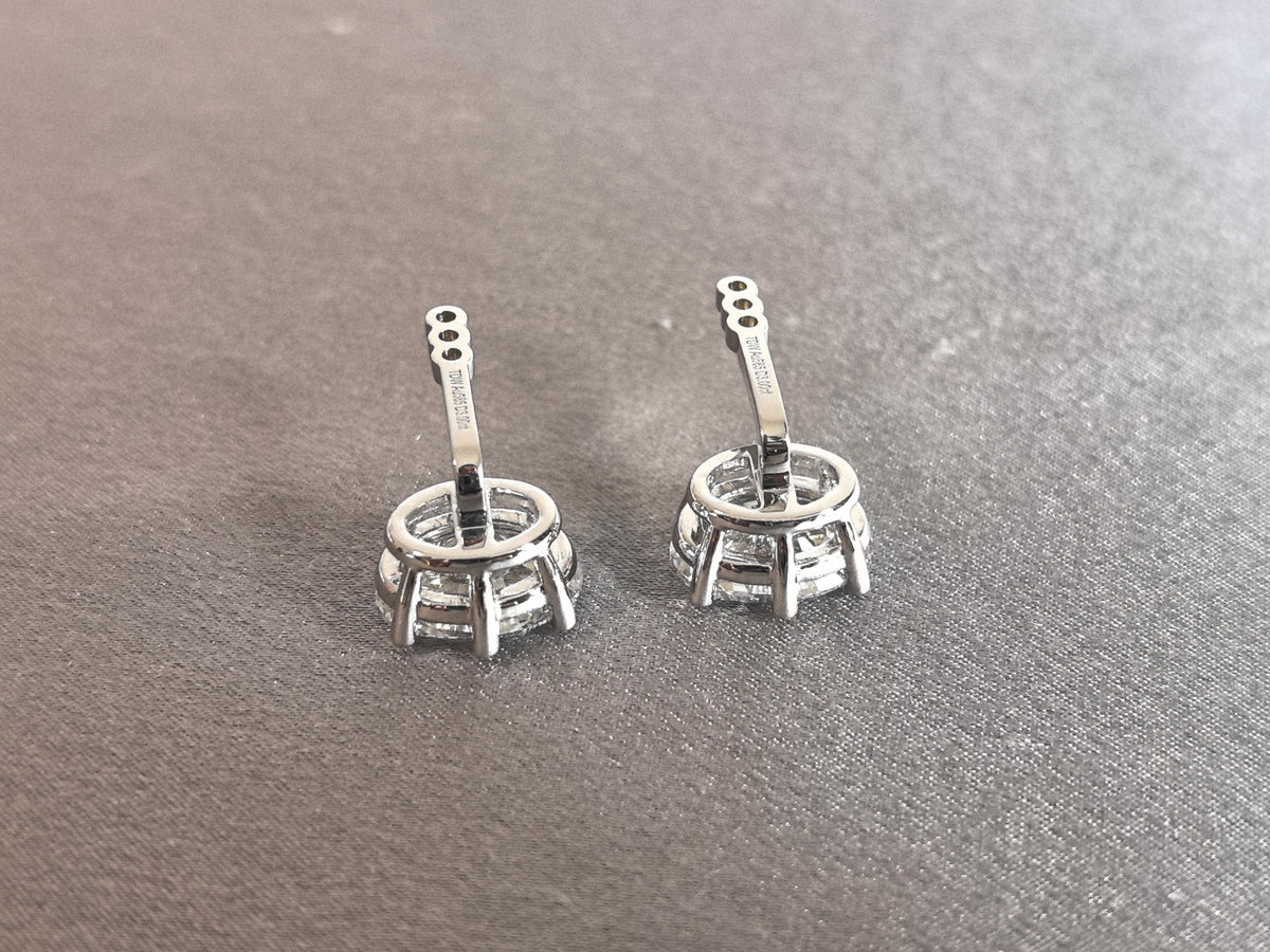 Juno Diamond E-063 | 4 Total Carat Oval-Cut Lab-Grown Diamond Open-Basket Earrings Earrings
