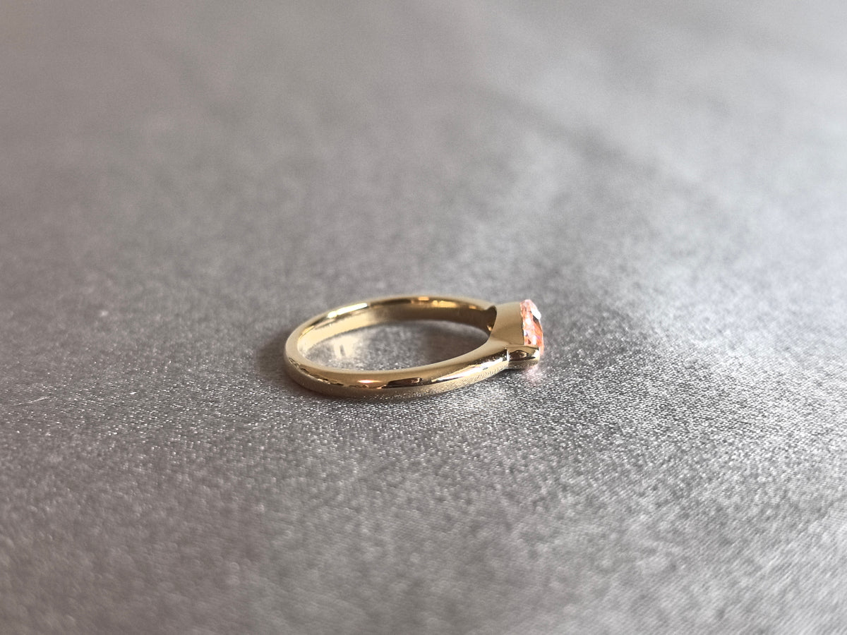 Juno Diamond MA-093 | 1 Carat Pink Marquise-Cut Lab-Grown Diamond East-West Solitaire Ring Ring