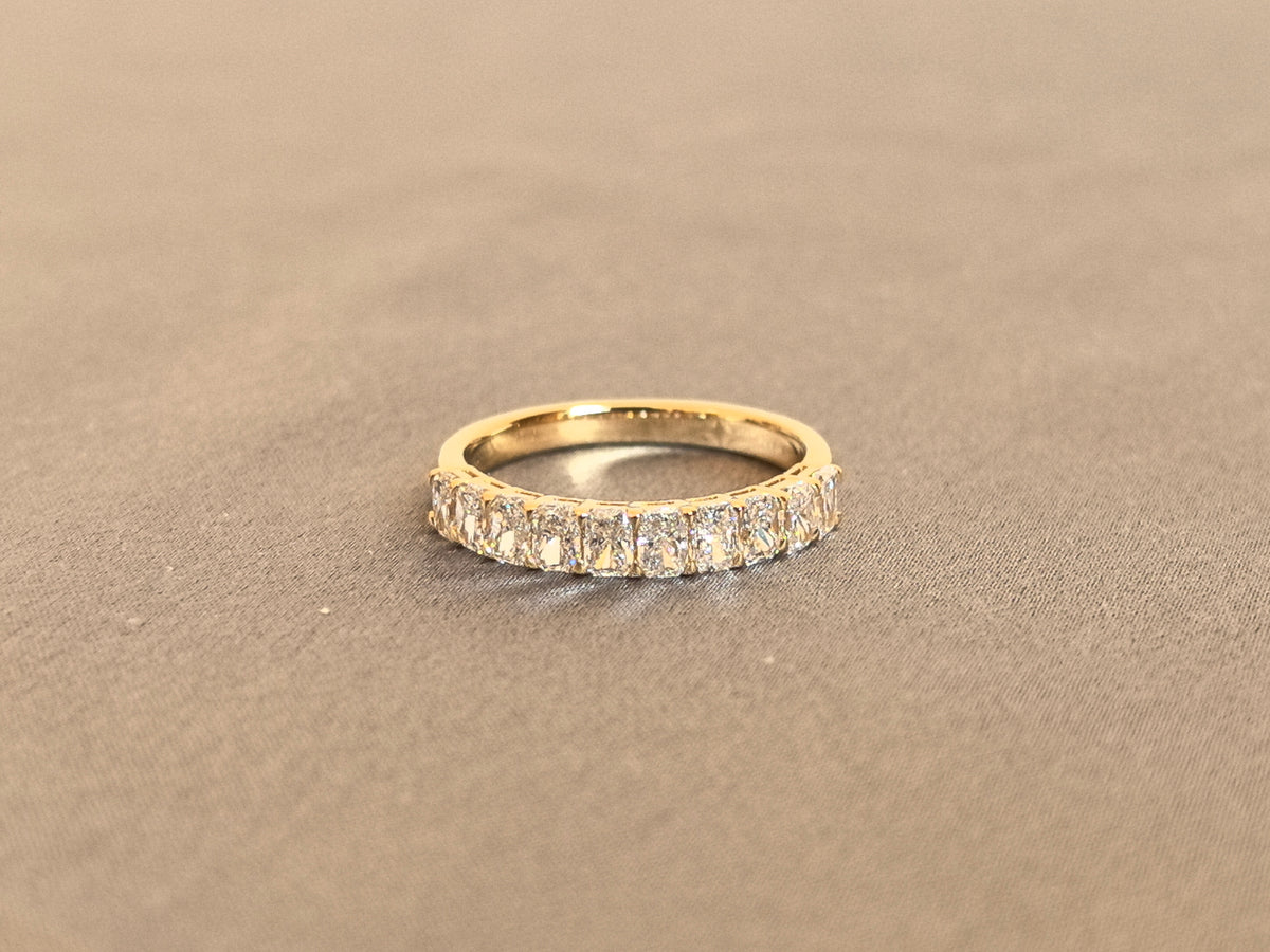 Juno Diamond BW-026 | Radiant-Cut Lab-Grown Diamond Half-Eternity Band Ring
