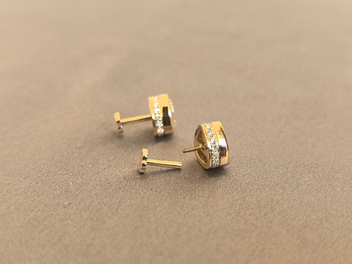 Juno Diamond E-068 | 2 Total Carat Trillion Lab-Grown Diamond Bezel Stud Earrings Earrings