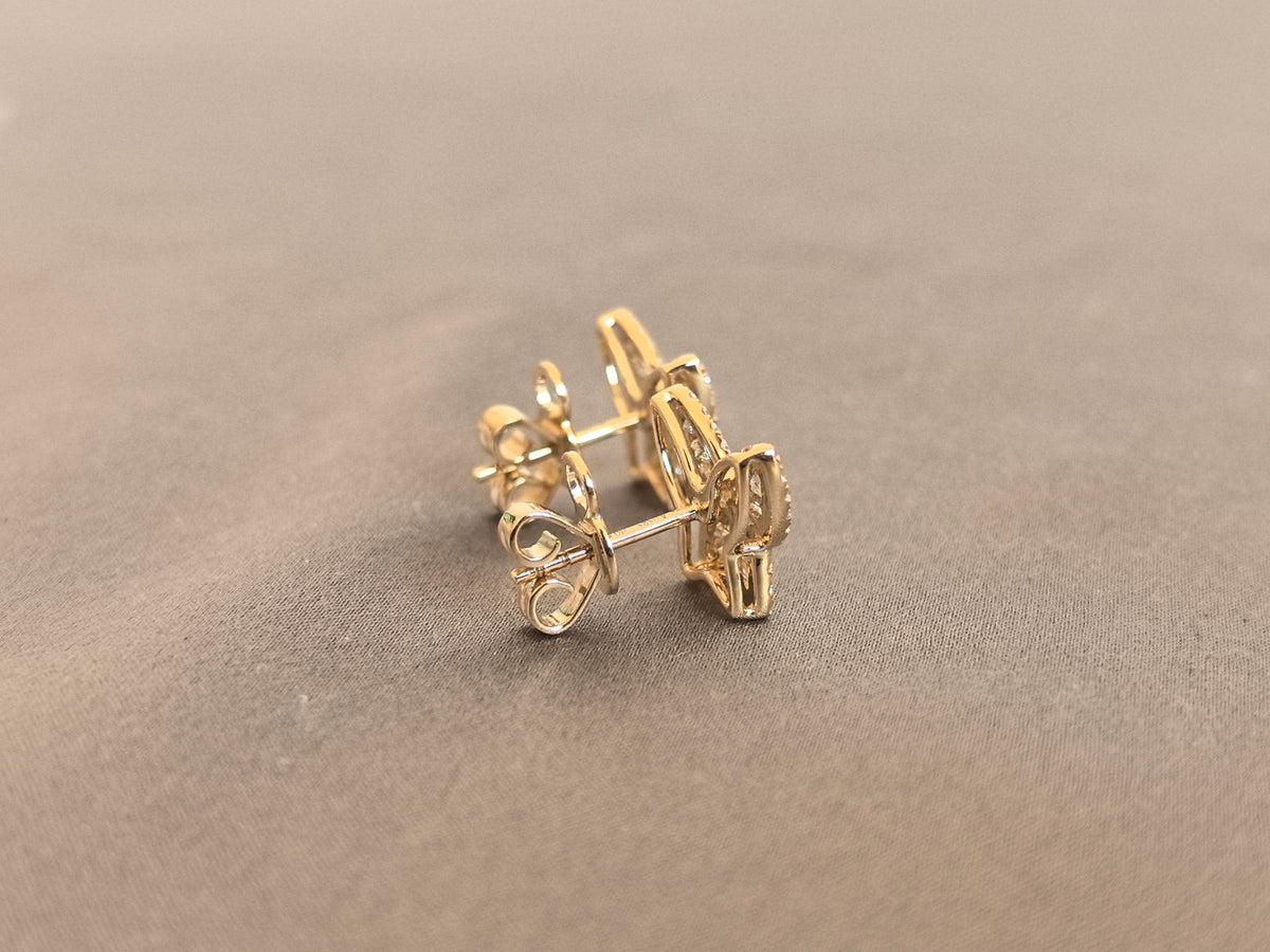 Juno Diamond E-070 | Pavé Lab-Grown Diamond Butterfly Stud Earrings Earrings