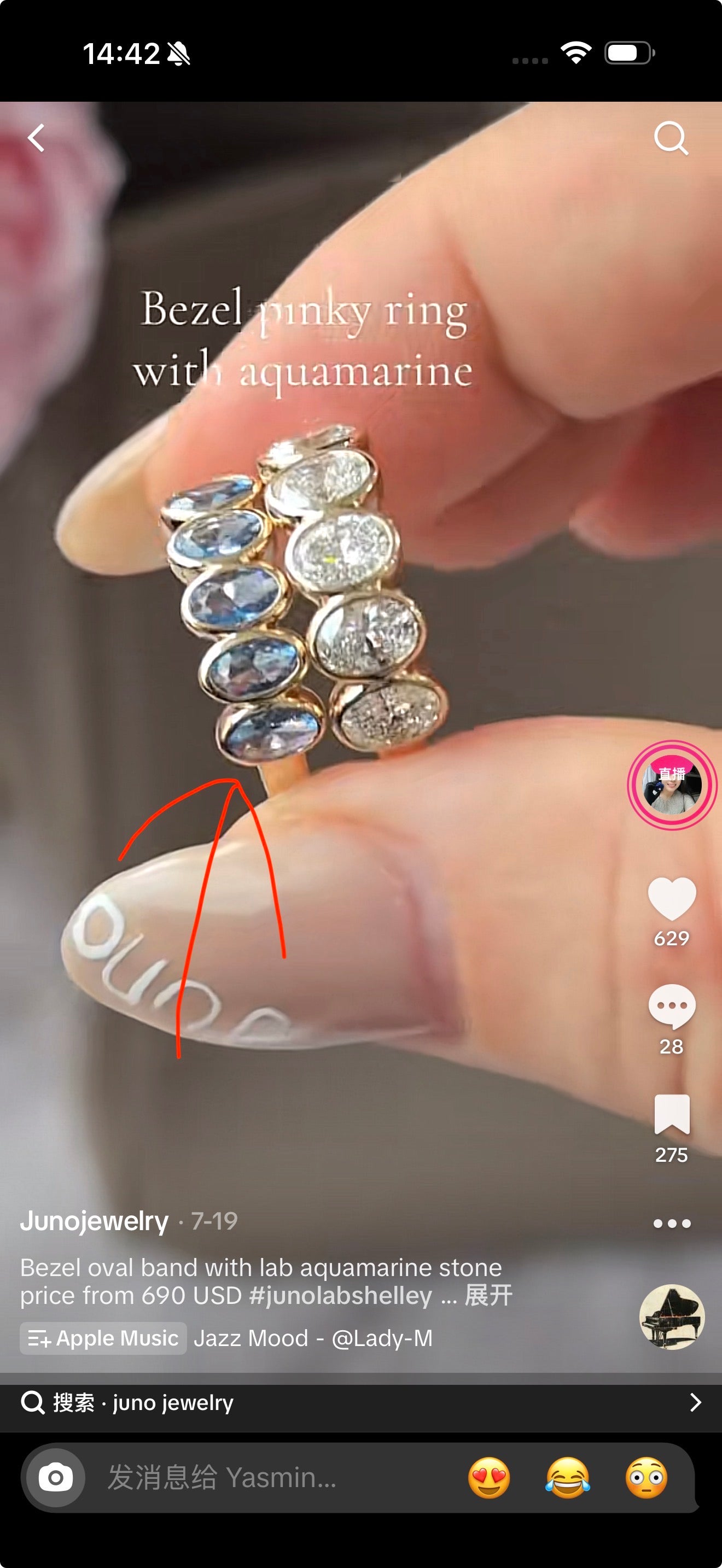 Juno Diamond A link for Yasmin to pay