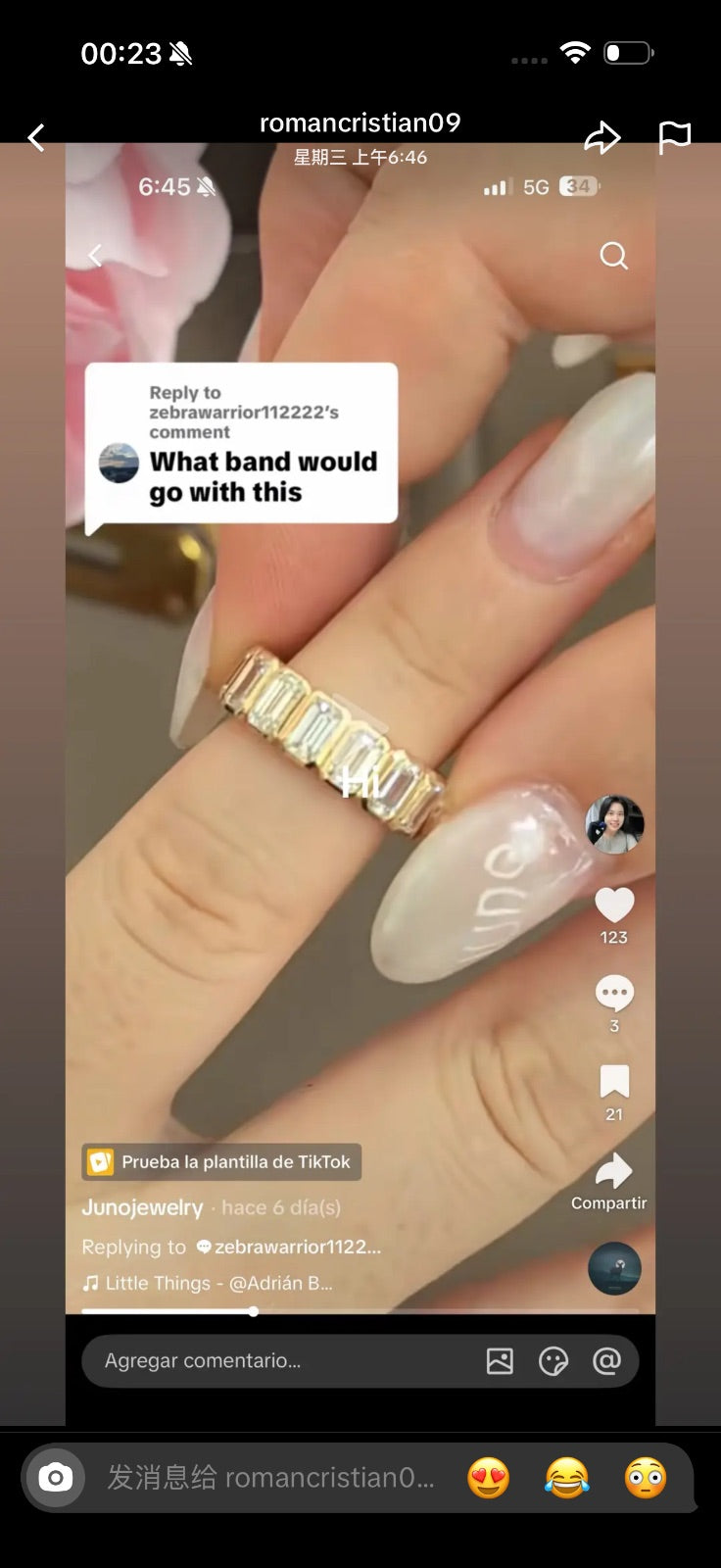 Juno Diamond A link for Romancris to pay