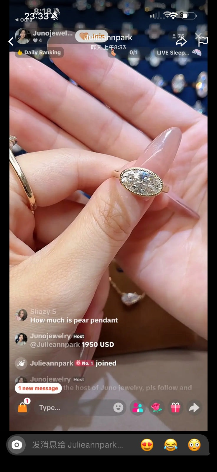 Juno Diamond A link for Julieannpark to pay