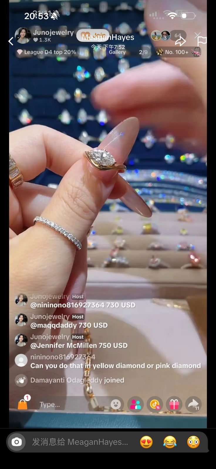 Juno Diamond A link for Meaganhayes to pay