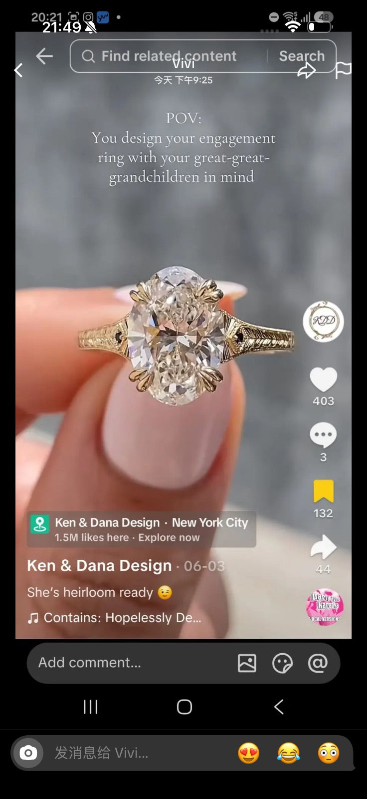 Juno Diamond A link for Vivi to pay