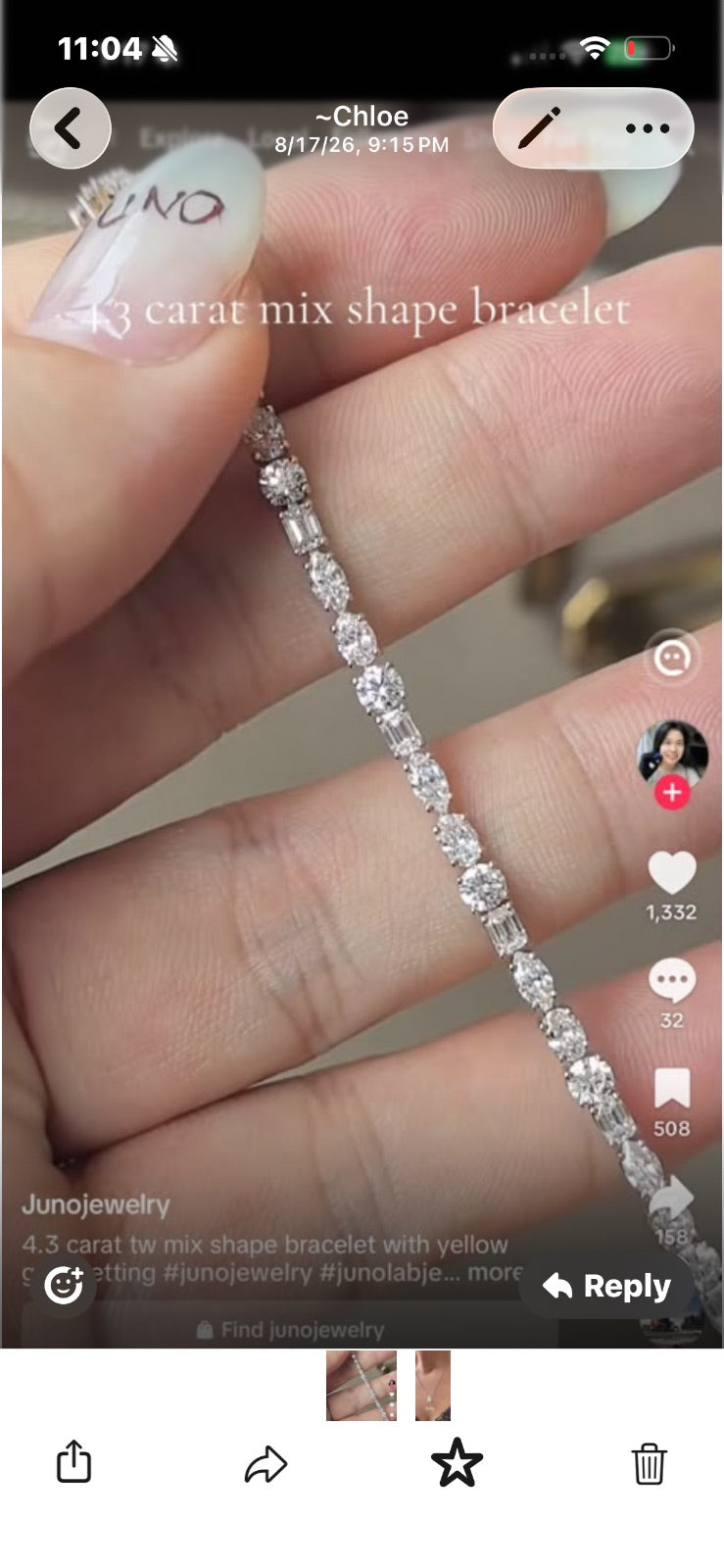 Juno Diamond A link for Chloe to pay