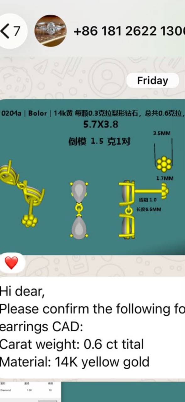Juno Diamond A link for Bolor to pay Custom Order