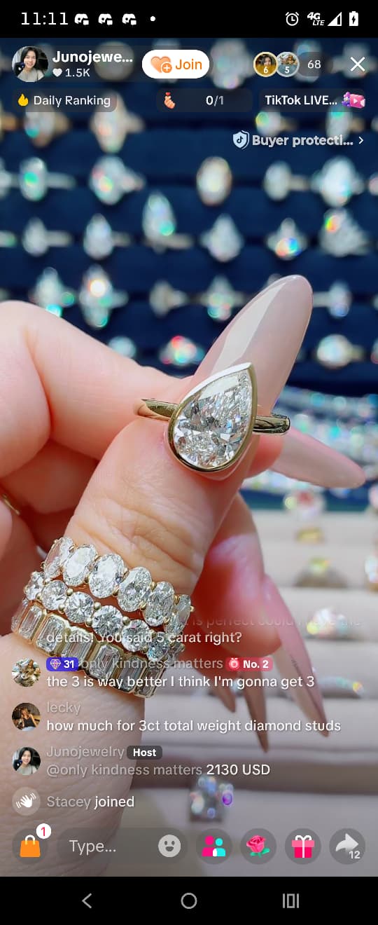 Juno Diamond A link for Elizabeth to pay Custom Order