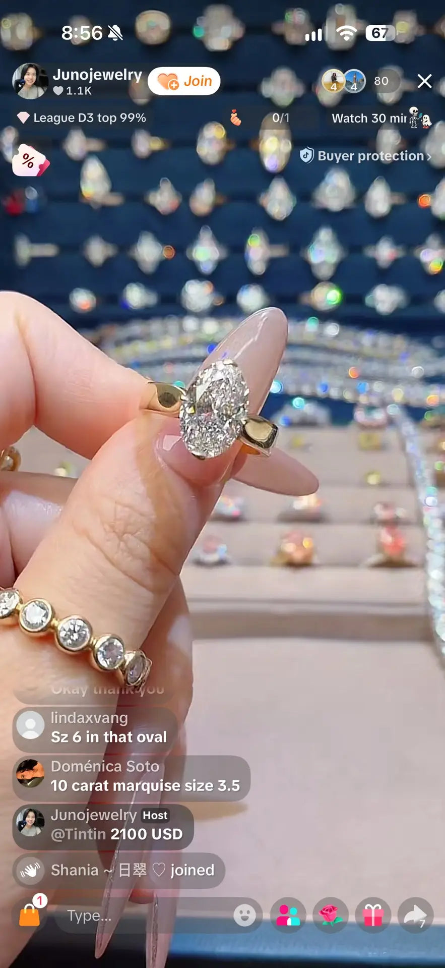 Juno Diamond A link for Christine | Beauty Creator to pay Custom Order