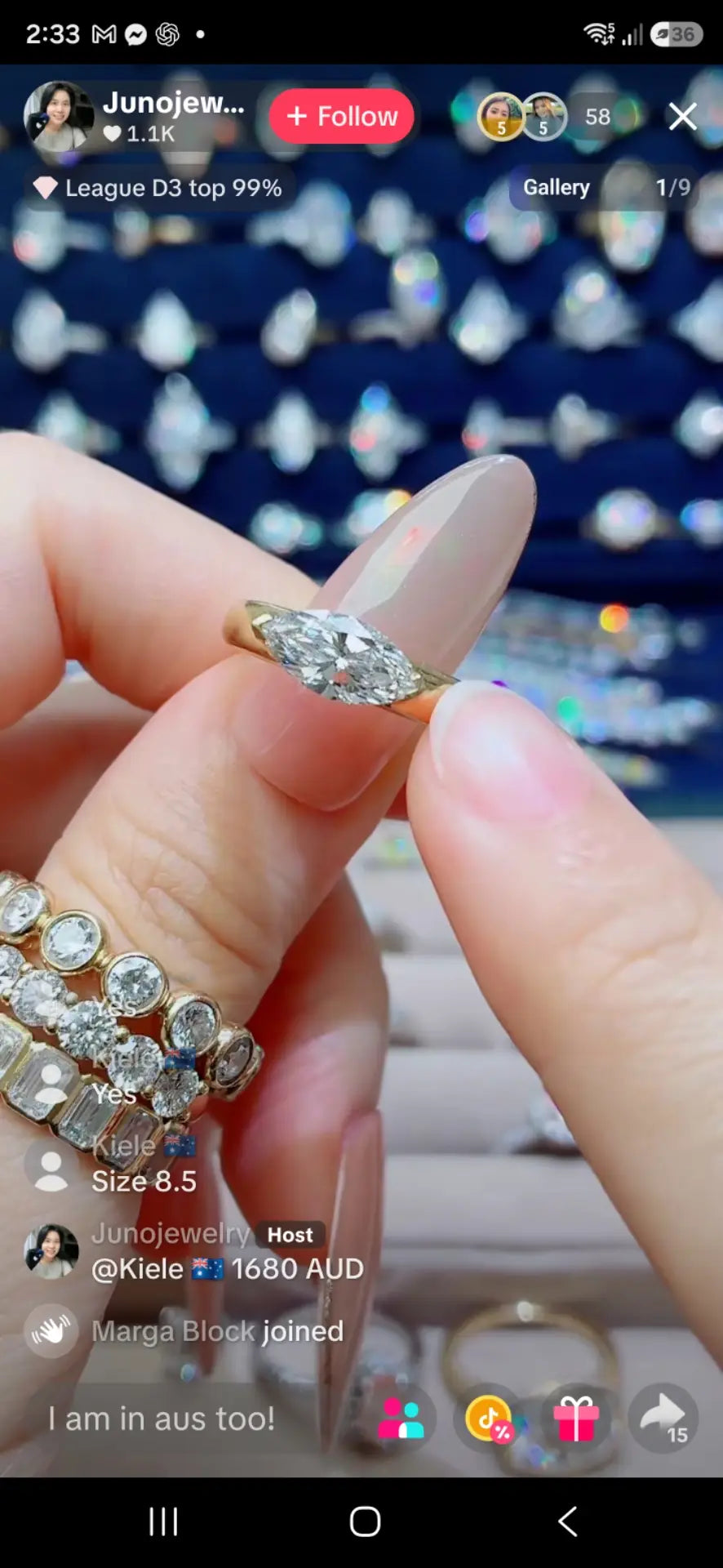 Juno Diamond A link for Brittany Jolme to pay Custom Order