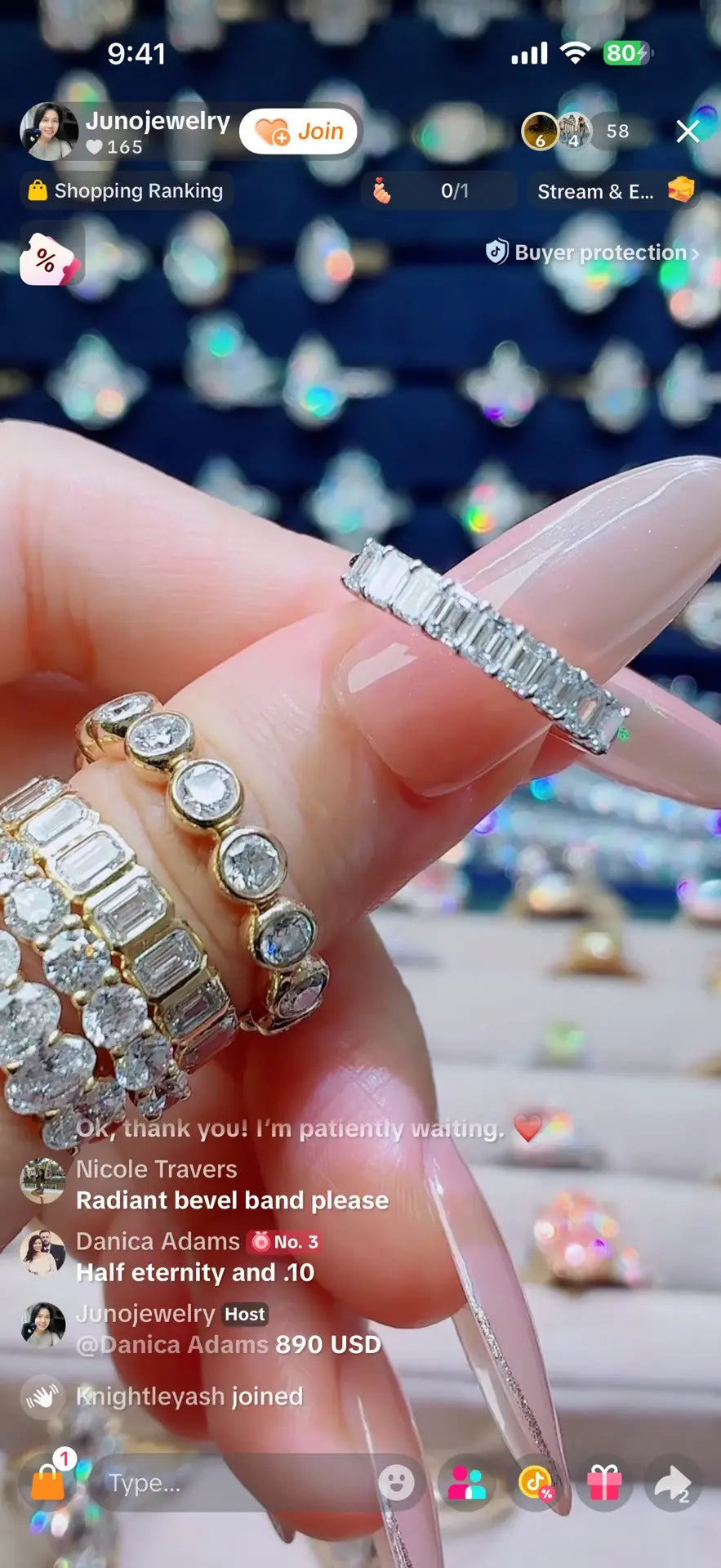 Juno Diamond A link for Danica Adams to pay Custom Order