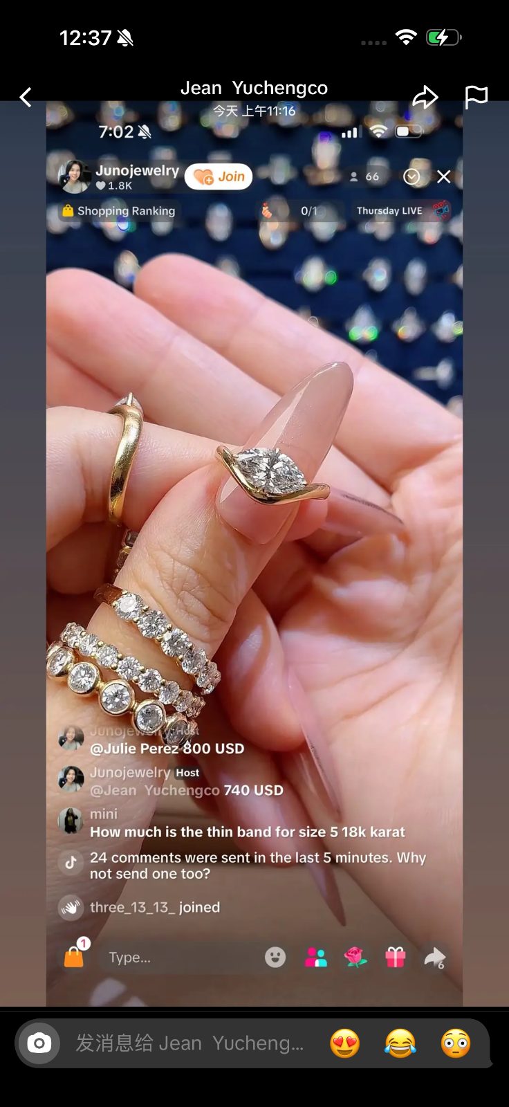 Juno Diamond A link for jean Yuchengco to pay